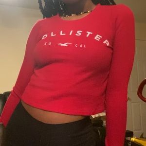 Red long sleeve hollister thermal